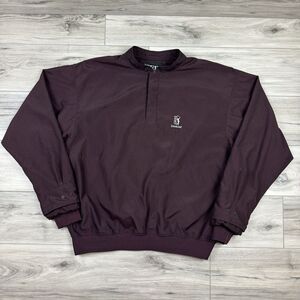 Zero Restriction Golf Windbreaker‎ Jacket Men's Large Burgundy TPC Sugarloaf
